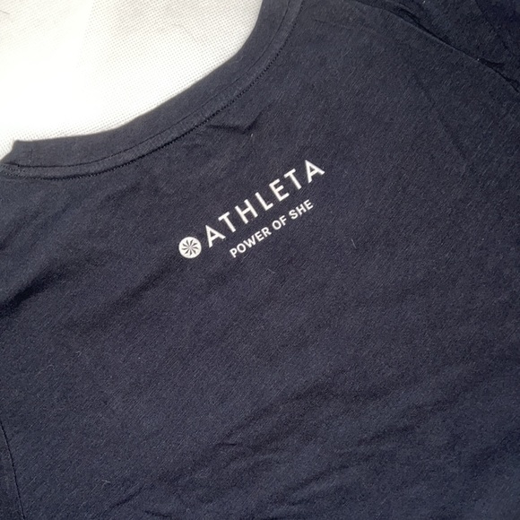 NWOT! Athleta Daily Organic Crew Tee Black - Picture 4 of 5